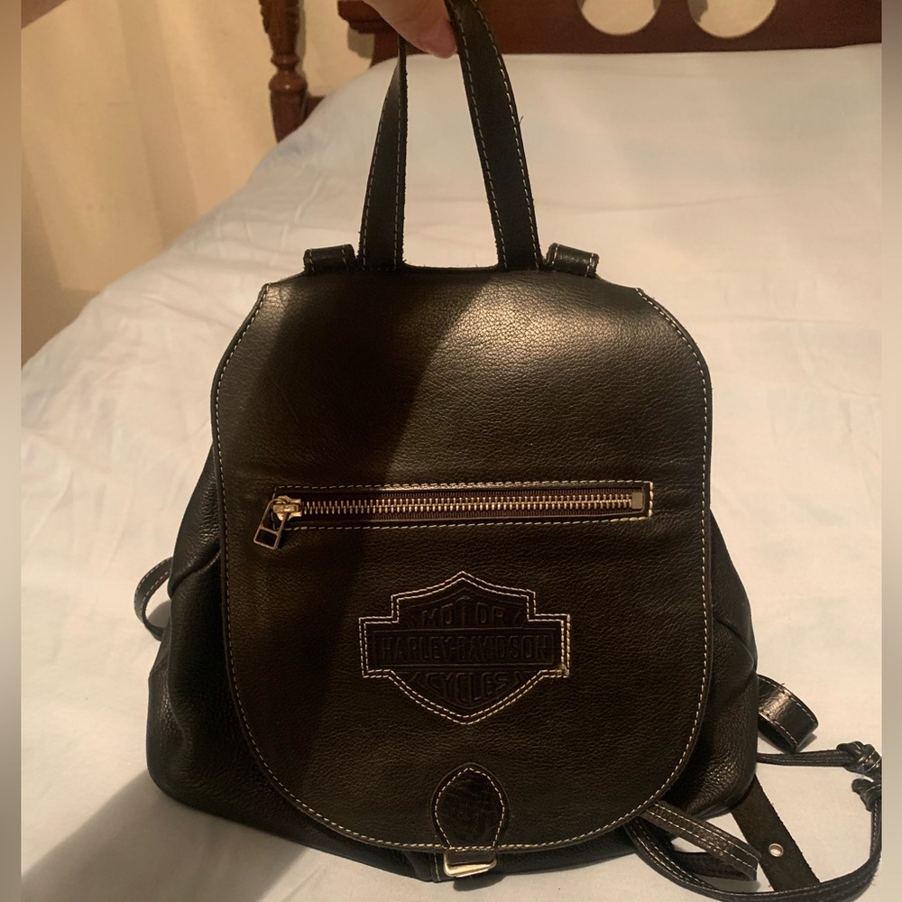 Leather Harley Davidson backpack